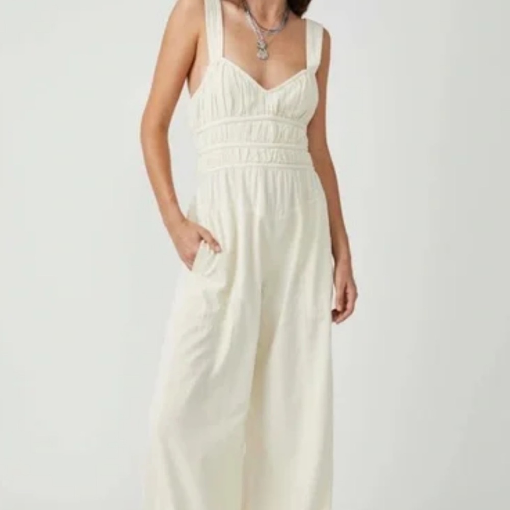 Free people after all ruched jumpsuit
